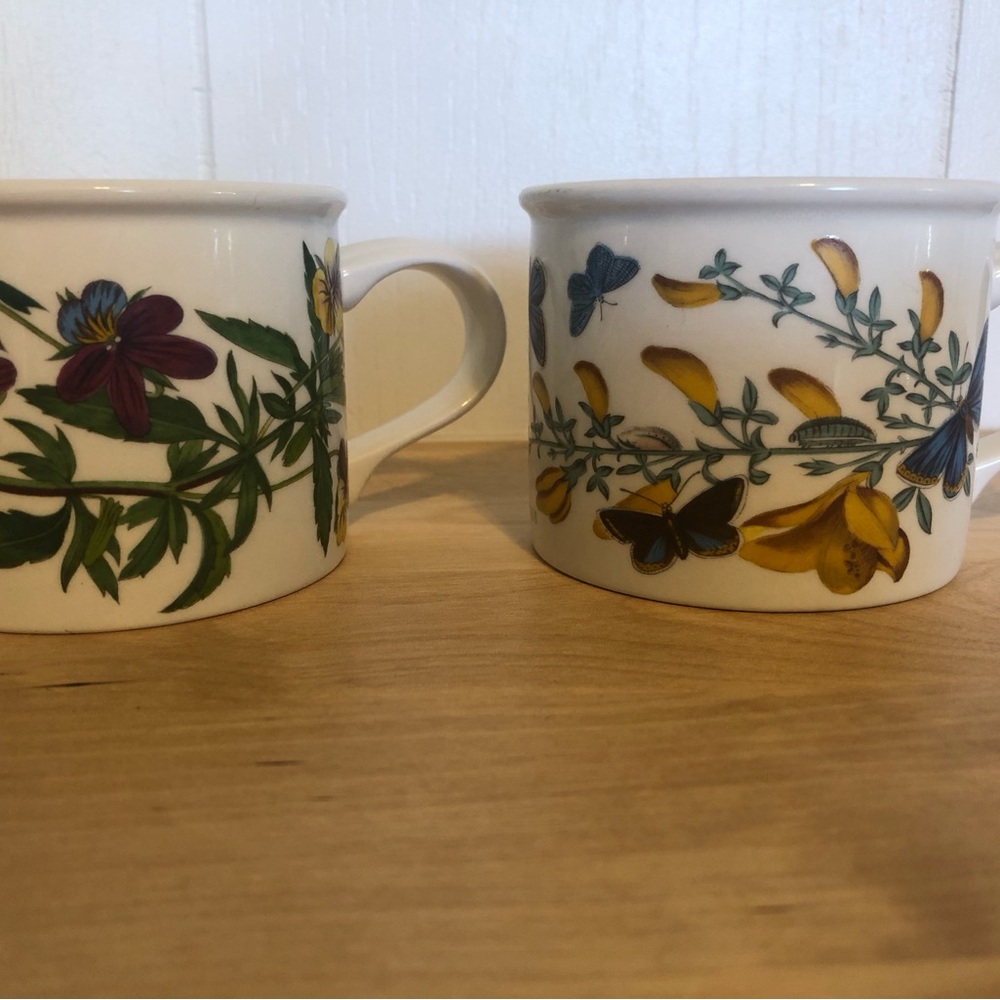 Pair of Portmeirion Botanic Garden Coffee Mugs